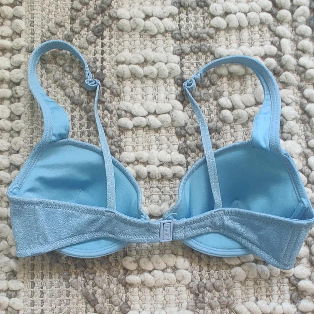 Triangl Swimwear Romy Bikini Top In Blue Size Small+